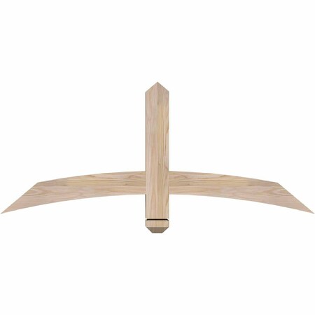 Ekena Millwork Bellingham Smooth Timber Gable Bracket, Douglas Fir, 48"W x 20"H x 3 1/2"D x 3 1/2"F, 10/12 Pitch GBW048X20X0404BEL00SDF